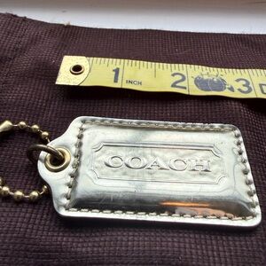 Coach Metallic Silver Keychain